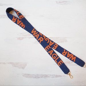 Beaded War Eagle for Auburn Collegiate Game Day Purse Strap